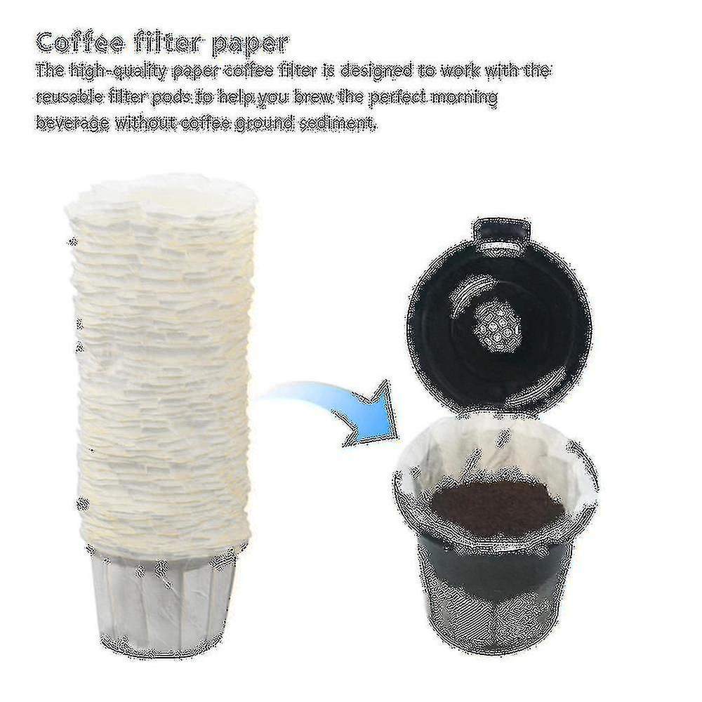 Kaffefilter papper Kaffefilterpapper Oblekt trädropppapper Konform kaffe för disposa