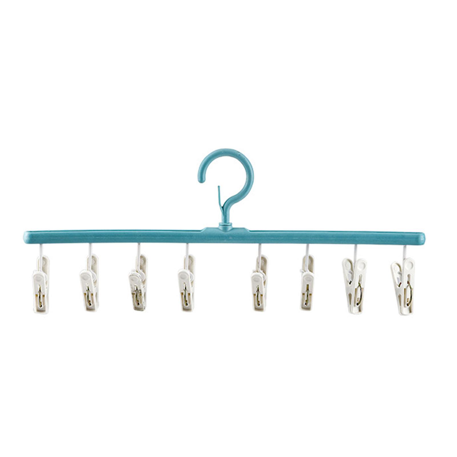 Plastic Laundry Drying Rack With Pegs Non-slip Laundry 8 Clips Hanger
