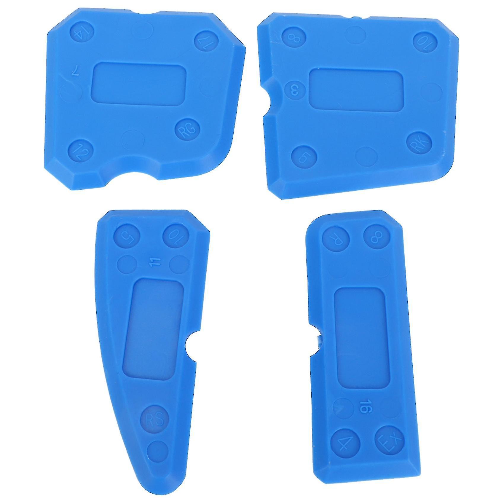 Caulking Tool Kit 4pcs Grout Remover Silicone Sealer Scraper Blue