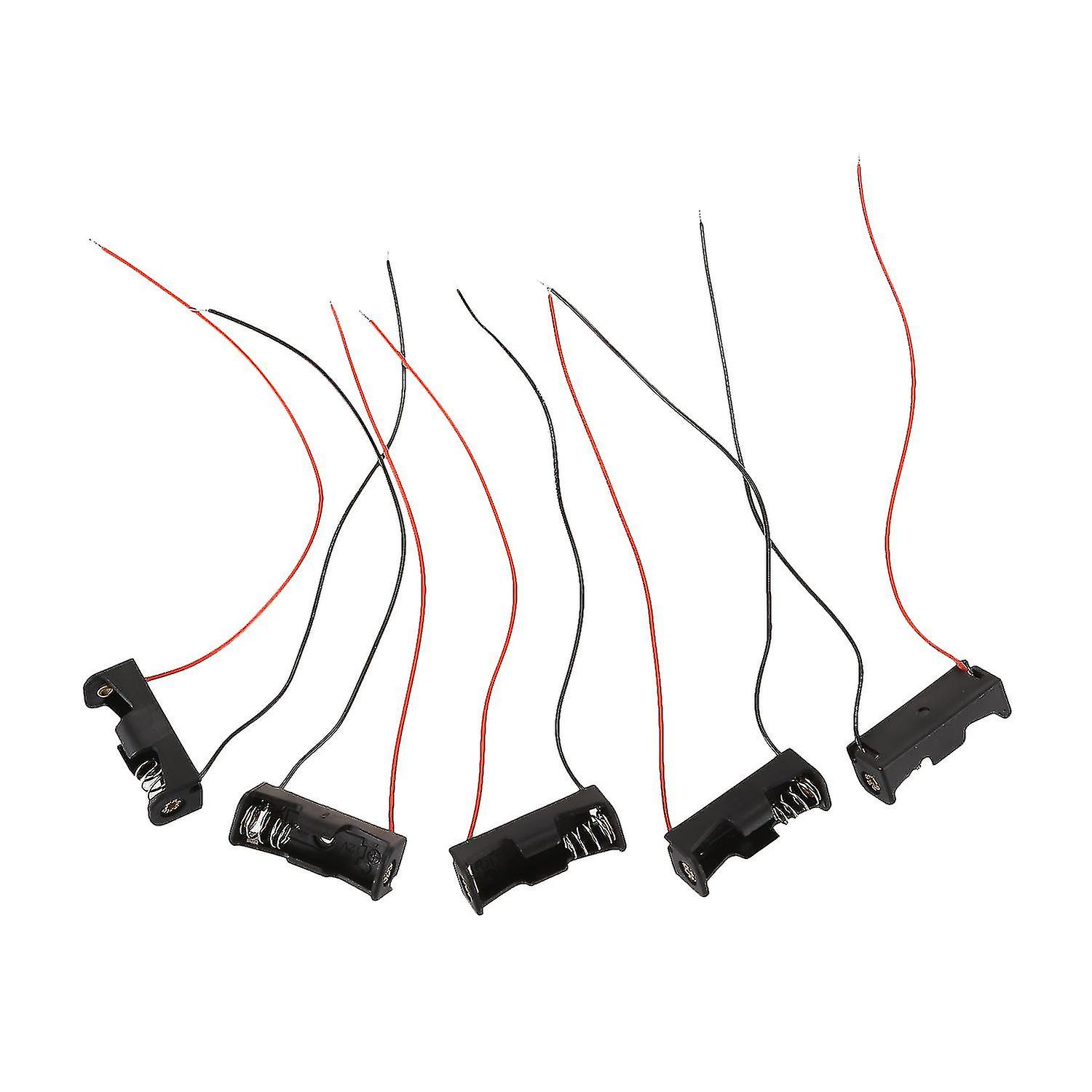5pcs 1 23a A23 12v Battery Storage Holder Box Case Cell Holder With Wire