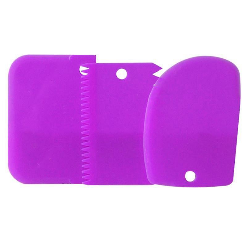 3 Pcs/Set Plastic Pastry Dough Icing Fondant Cake Scraper Decorating Baking Tool