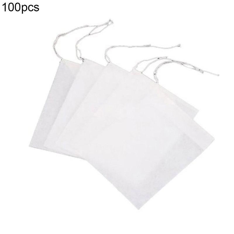 100/200Pcs Empty Scented Tea Bag with String Seal Filter Herb Spice Teabags