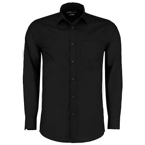 Kustom Kit Mens Poplin Tailored Long-Sleeved Formal Shirt