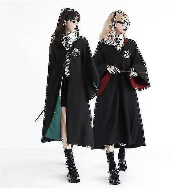 Harry Potter 6pc Set Magic Wizard Fancy Dress Cape Cloak Costume_y
