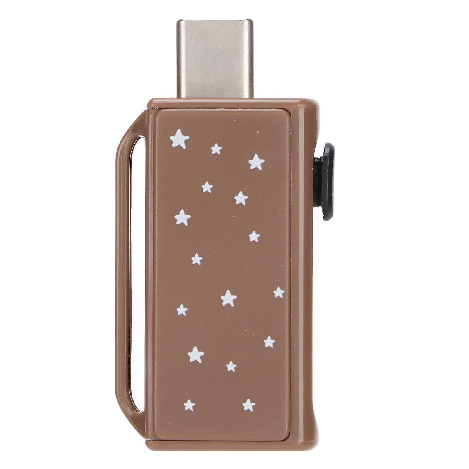Flash Disk Portable Tea Brown Palstic Push Pull Thumb Memory Stick for Information Storage Data Transmission GiftTea Brown 64GB