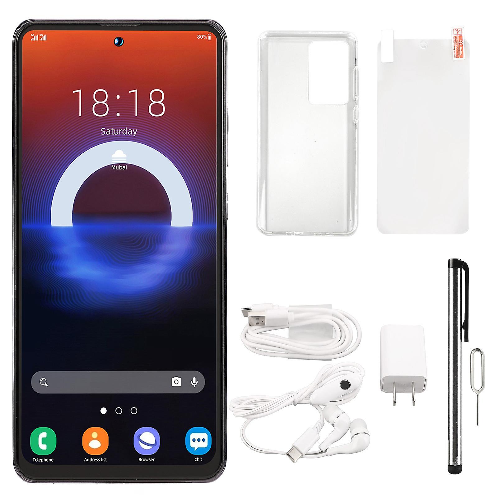 Unlocked 6.82" Android 10 Smartphone - 4G, 6GB+128GB, 7300mAh Battery, Dual SIM