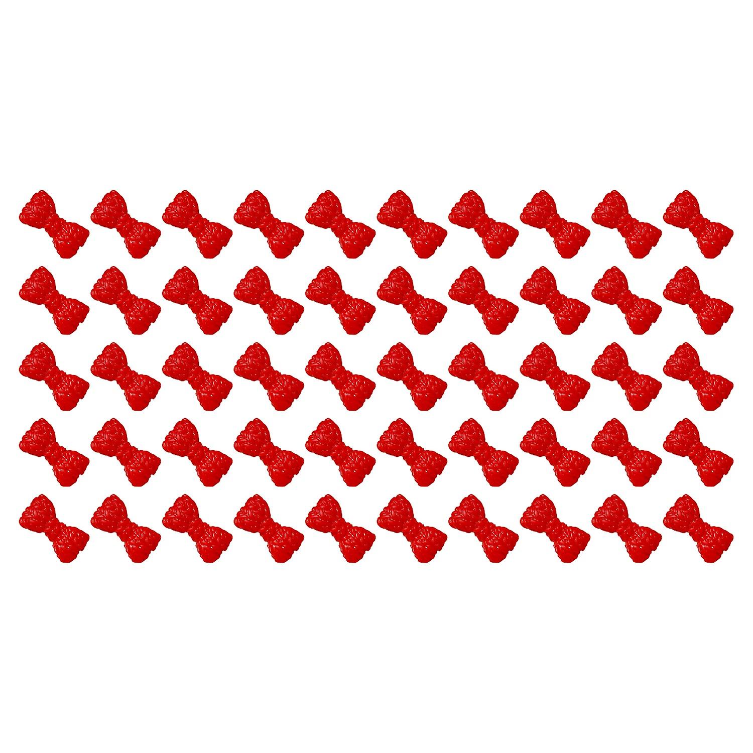 50Pcs Bow-knot Nail Decors Creative Shape Vibrant Color Reusable Stunning Visual Effect Wide