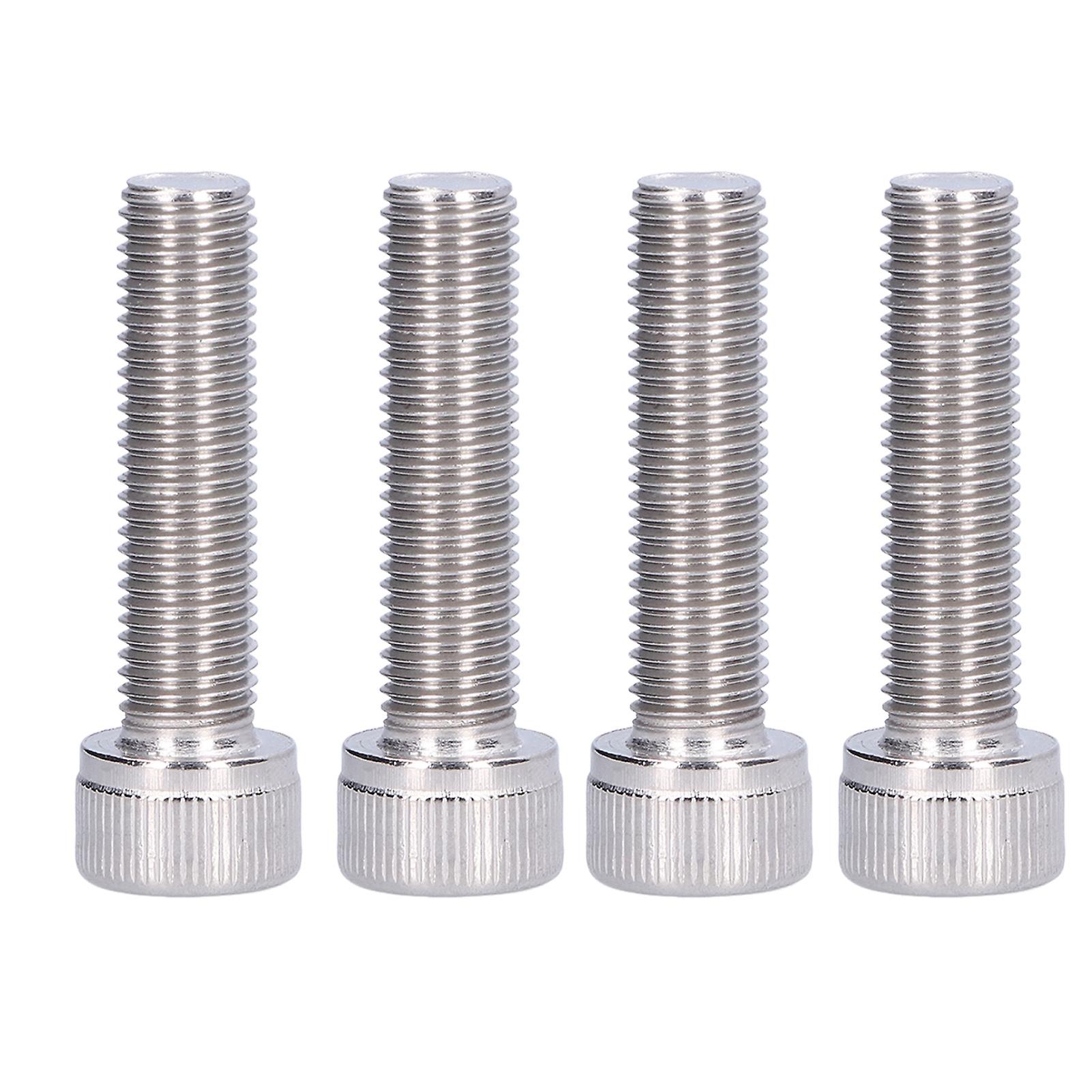 4 x A2 Stainless Steel Hex Socket Head Cap Screws, 1.25mm Fine Pitch, M10 x 40