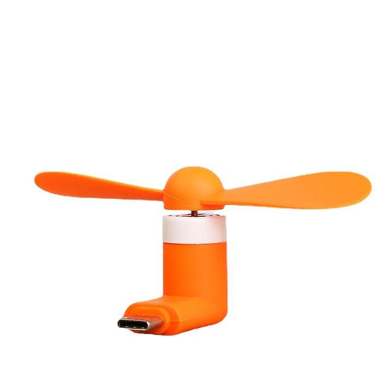 Mini Fan - 1-Pack, TPE Material, Orange