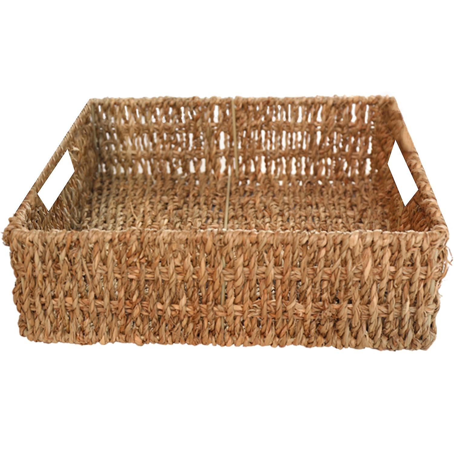 BoSaiD Durable Storage Basket Multi-use Rattan Large Capacity Cosmetics Basket for Daily Use