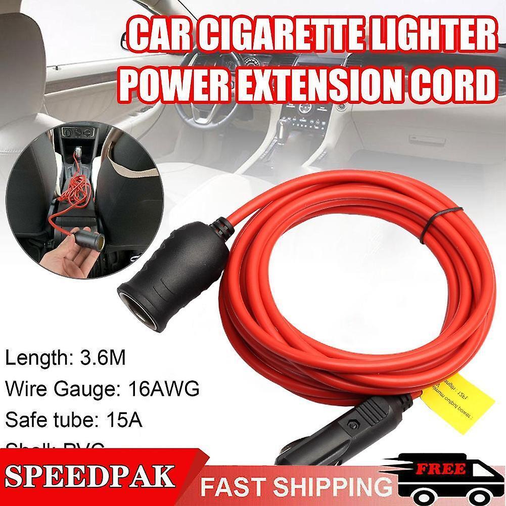 12V-24V Extension Cord Car Male Cigarette Lighter Socket Plug Adapter Z1F4