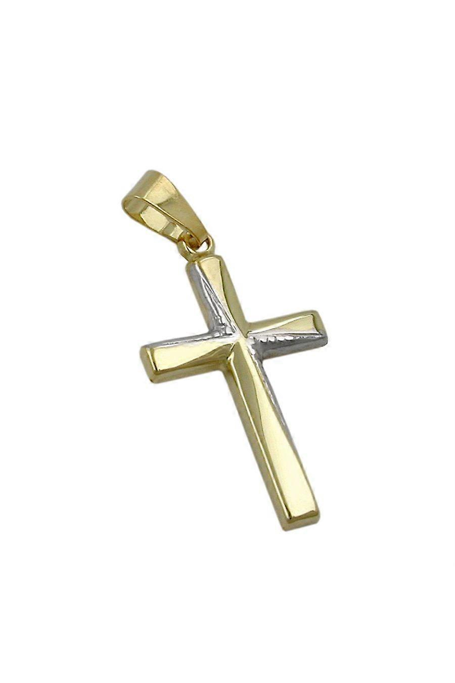 Pendant Cross Diamond Cut 9k Gold - Gl431043