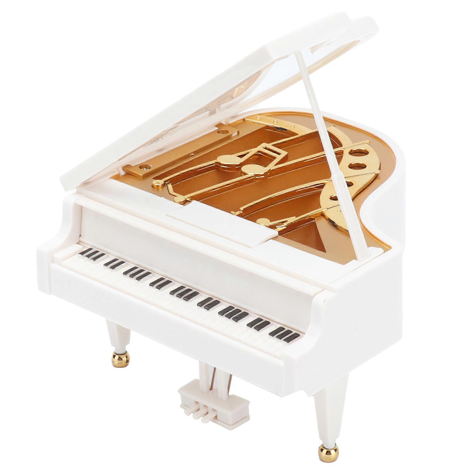 Music Box Mini Retro Classical Piano Rotating Triangular Music Box for Home Table Decoration Ornament Gift