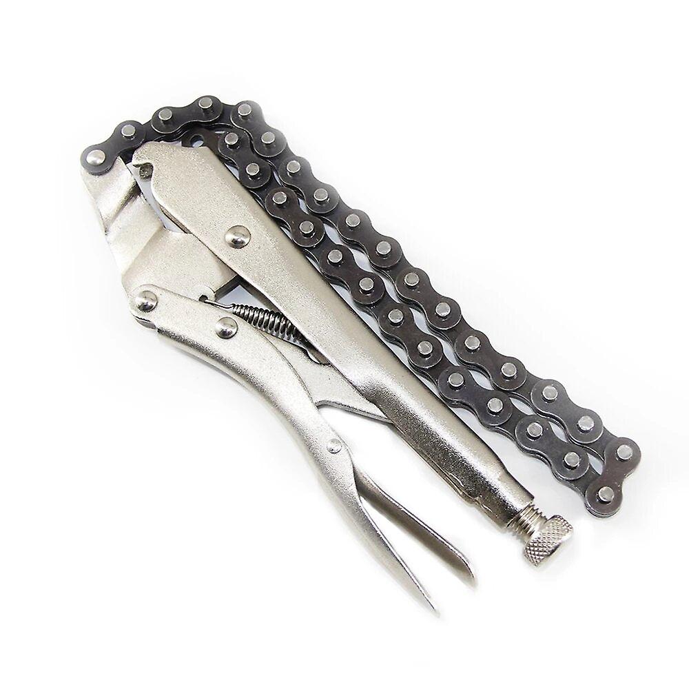 1Pcs 9 Inch Chain Clamp Pliers Locking Grip Wrench Pipe Wrench Compound Leverage Function