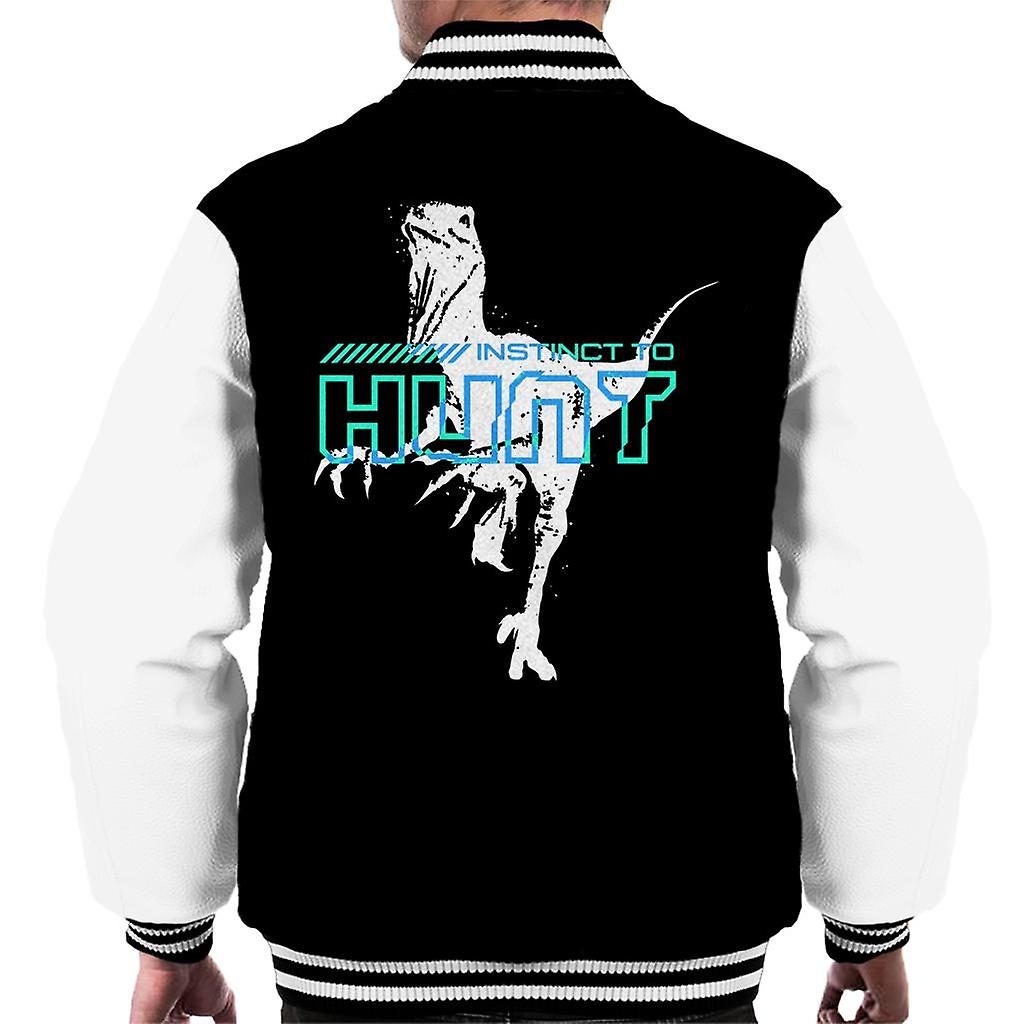 Jurassic Park Velociraptor Instinct To Hunt Men's Varsity Jacket