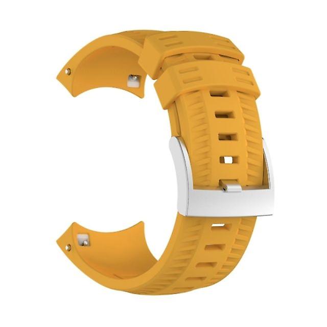 Replacement silicone watch band for SUUNTO 9 yellow