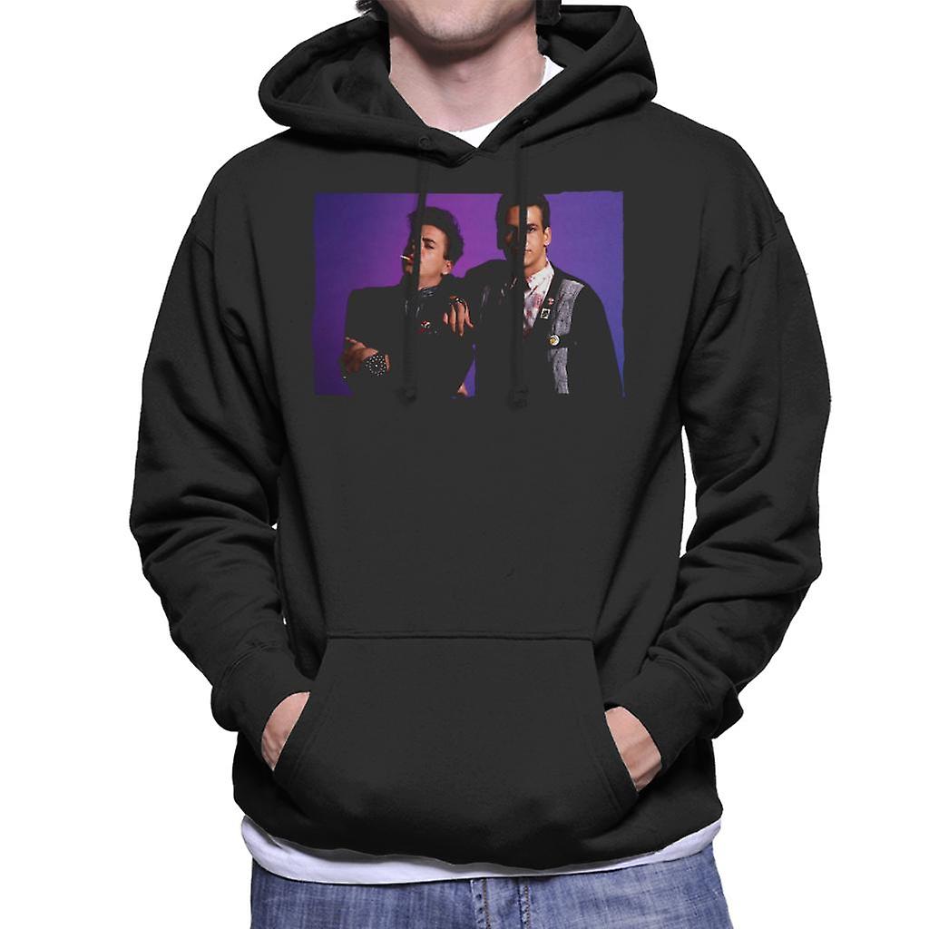 Weird Science Ian And Max Purple Background Men's Hooded Sweatshirt