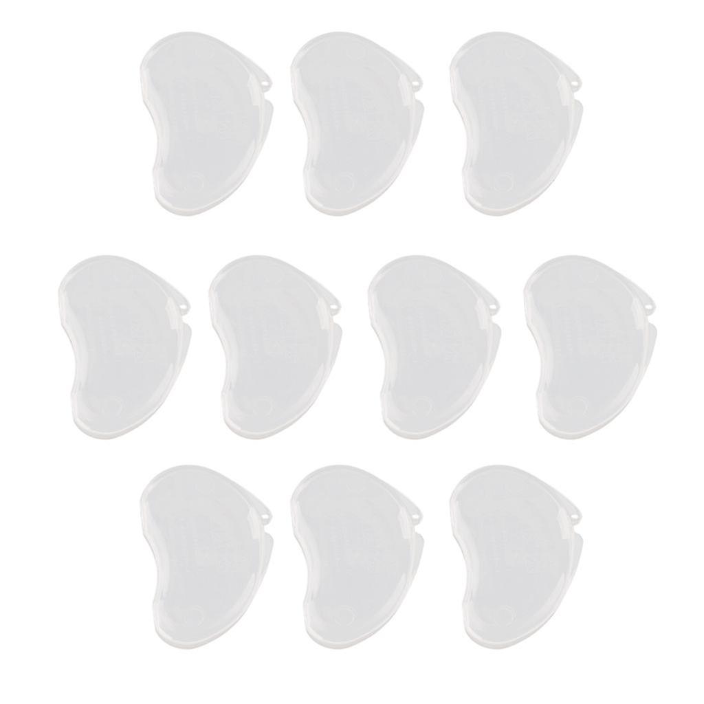 10pcs Small Plastic Ear Plug Case Container Portable For Pocket Purse Clear