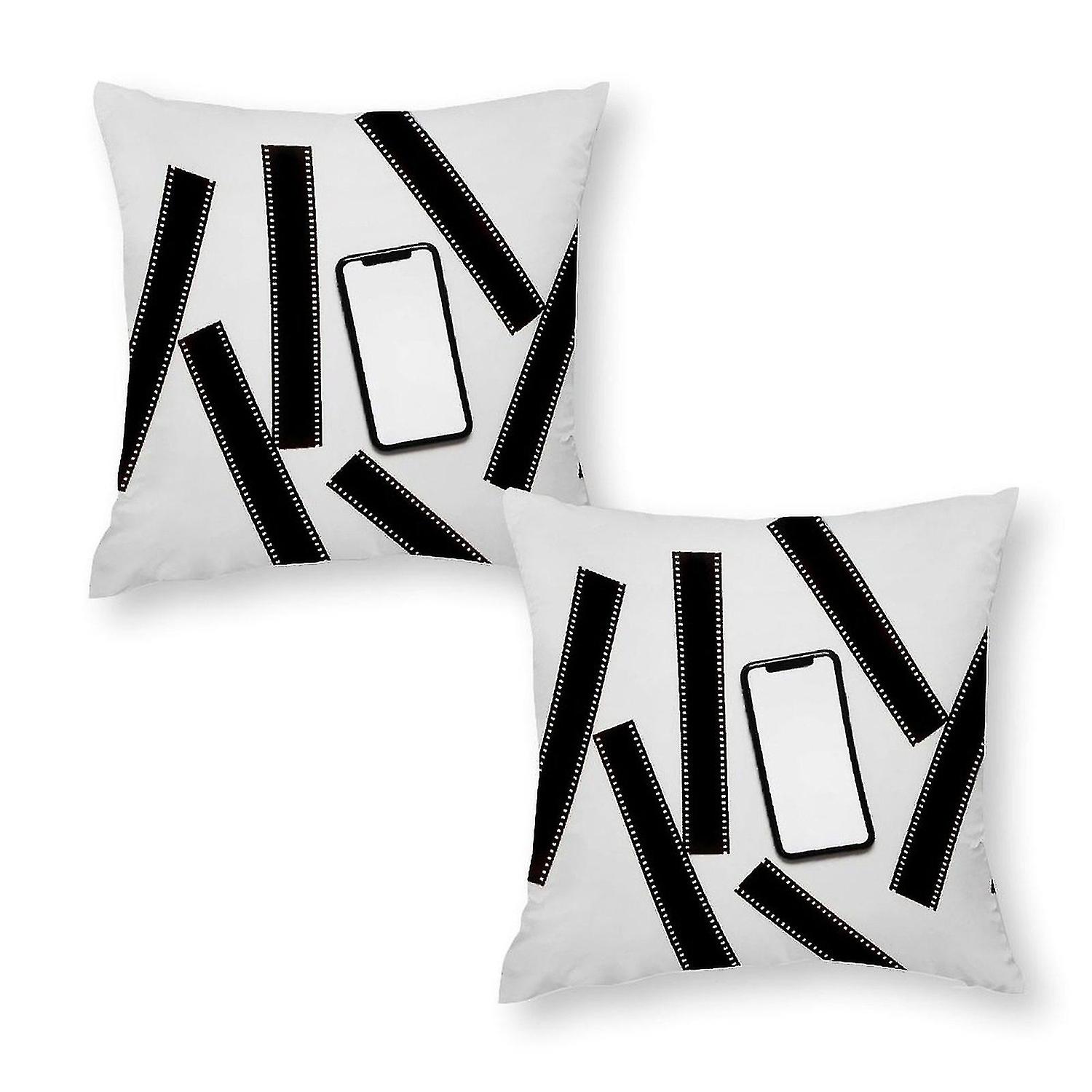 Mobile phone print pillowcase with blank screen