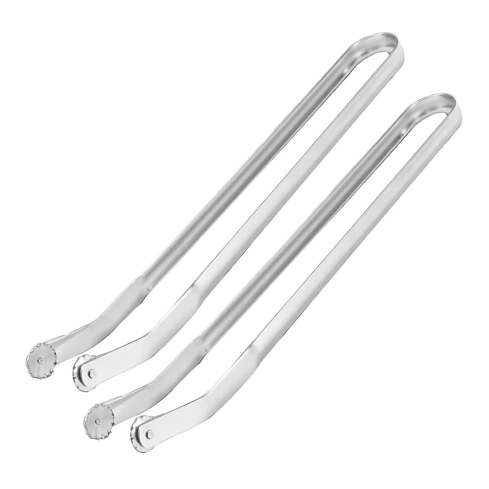 BBQ Sausage Turning Tongs with Long Handle Multifunctional Sturdy Grills Tongs for Outdoor Cooking