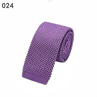 Fashion 6cm Men's knit tie tight knitted tie narrow slim gravatas men's wool ties knitting yarn tape designers candy color