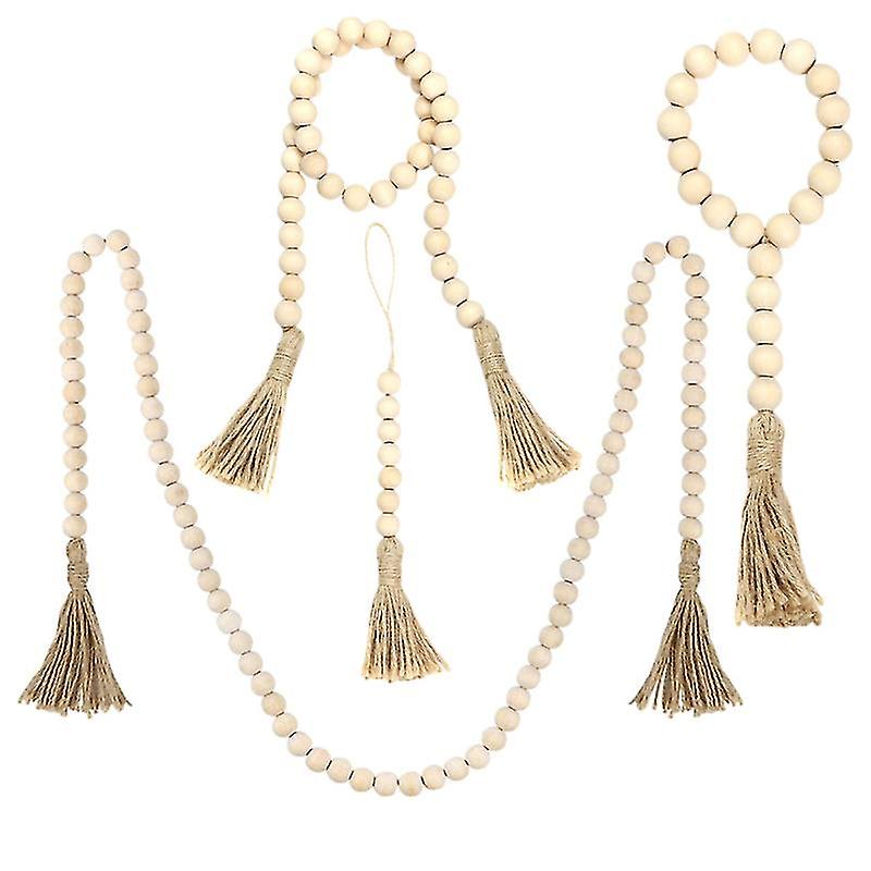 4pcs Wooden Bead Hanging Decor