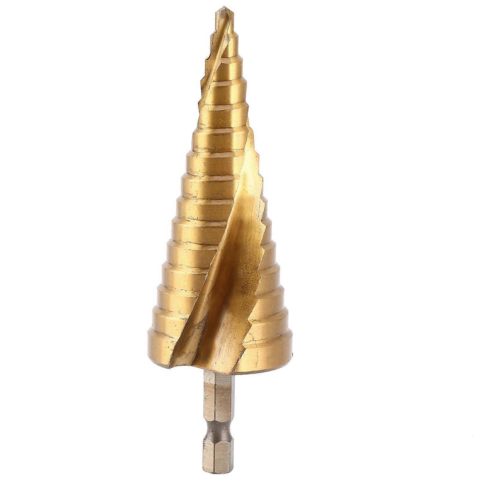 Step Drill Bit High Speed Steel Hole Cutter Tool with Hex Handle for Drilling Wood4mm~12mm