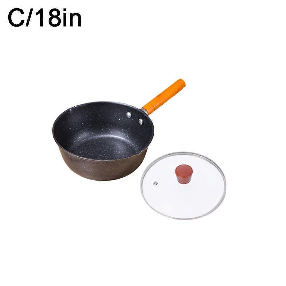 Maifan Stone Non Stick Frying Pan Instant Noodle Milk Pot Wooden Handle Soup