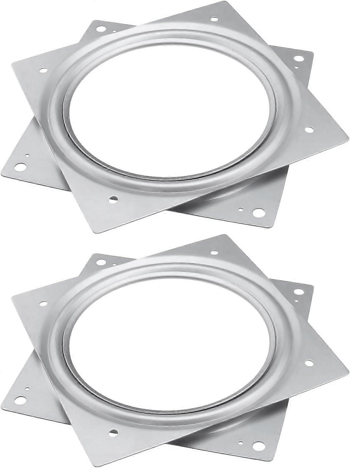 2pcs 15cm Square Rotating Platform 360 Degree Turntable Swivel Plate for Bar Stools Office Swivel Chairs Car Seats Display Stand