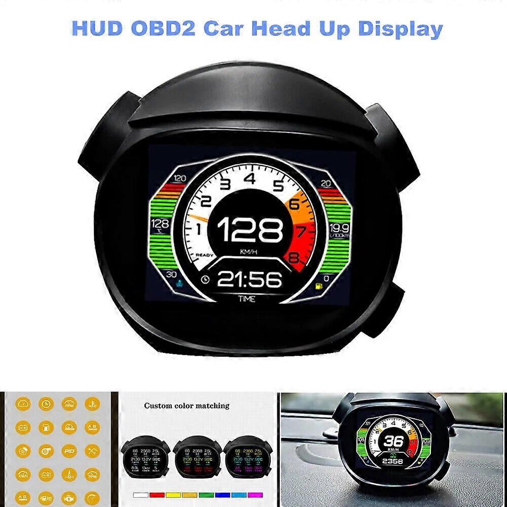 Car OBD Head~up Display HUD Multifunctional Modification General Speed Turbine Water Temperature Meter Running Computer FN9U3755