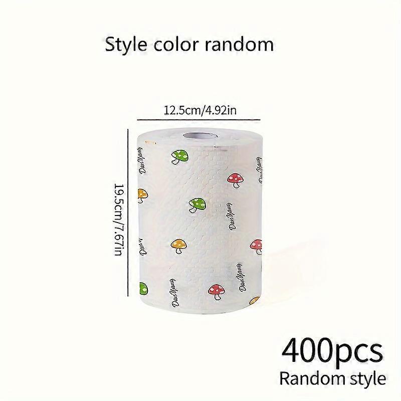 1 Roll of 400 Sheets, Ultra-Absorbent Multifold Lazy Rag - Reusable, Washable, Oil-Free, Non-Stick, Degreasing, and Drying Dual-Use Towel for Kitchen,