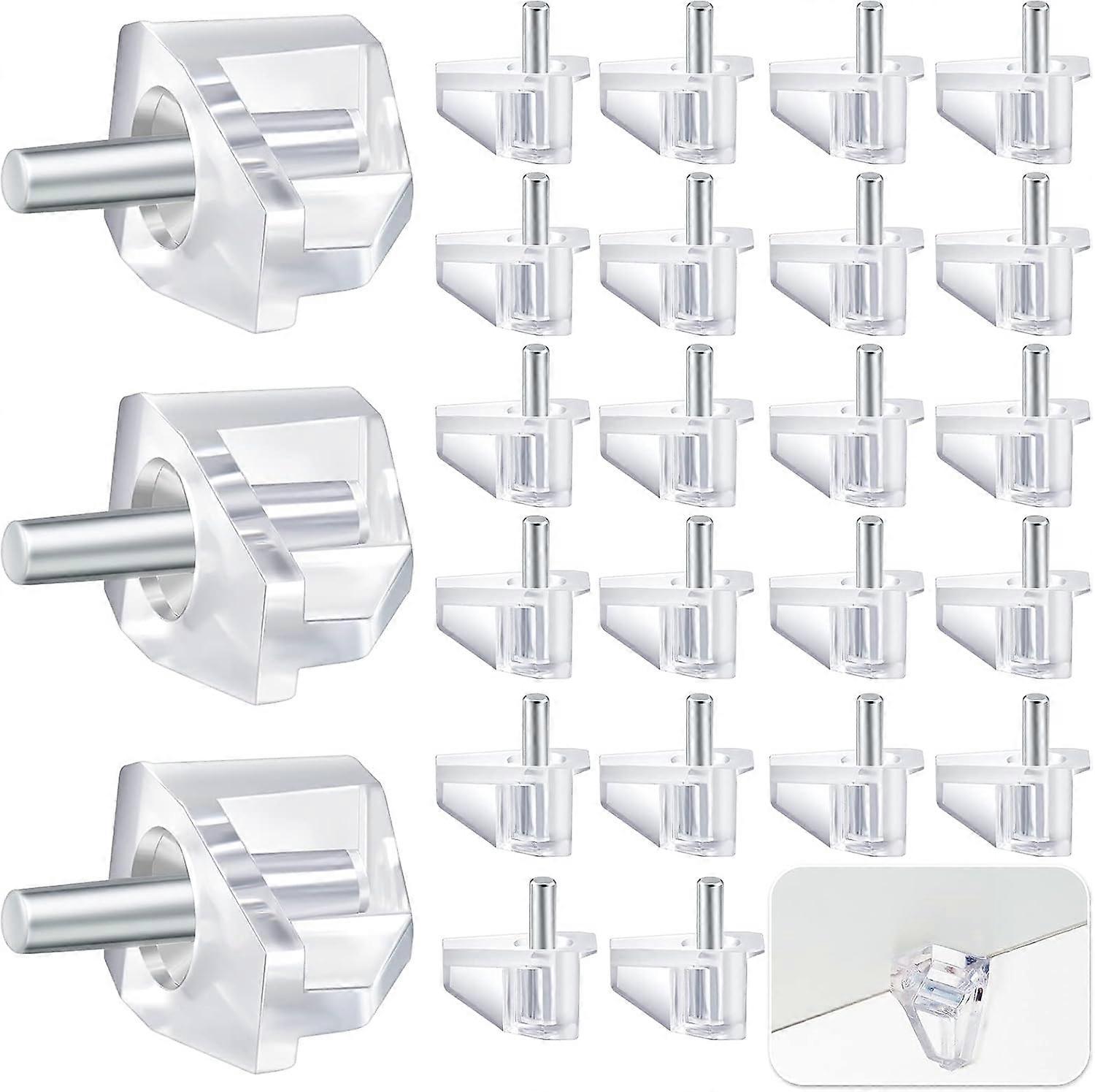 3mm or 18inch Shelf Bracket Clear Plastic Small Cabinet Bracket Replacement Cabinet Shelf Pins Shelf Bracket Pins 50pcs