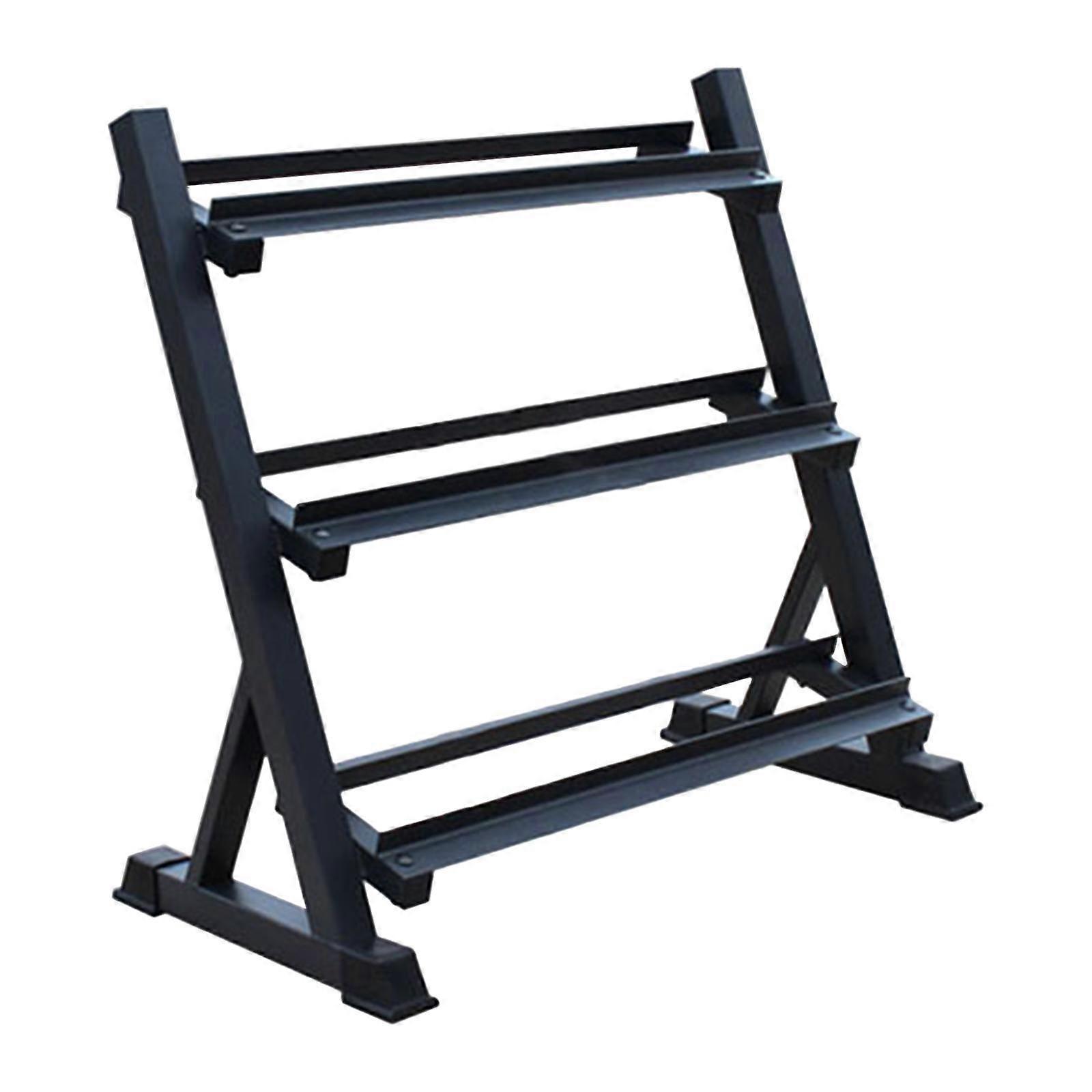 Rack d’haltères Rack d’haltères hexagonaux stables Organisateur de stockage de poids à 3 niveaux