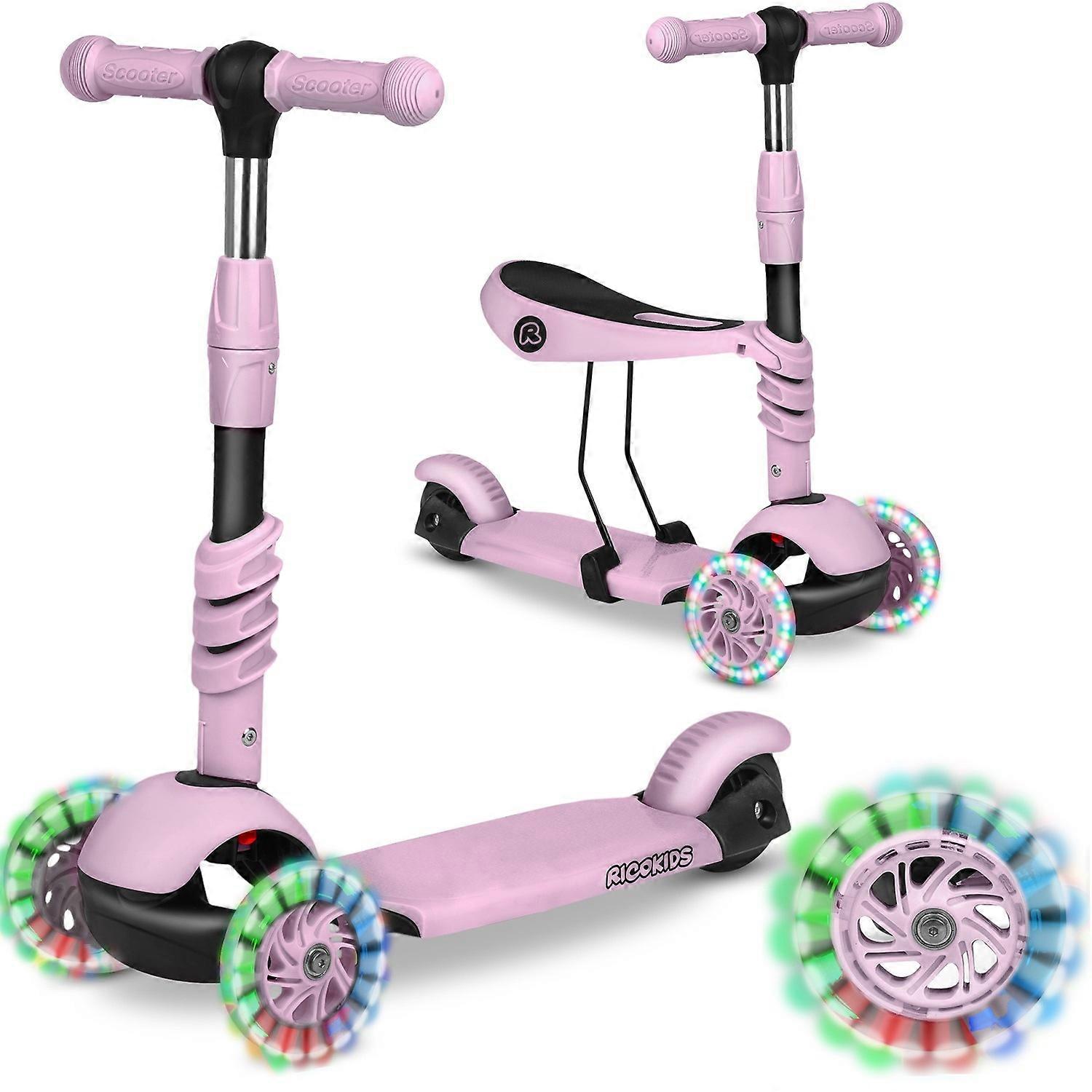 Ricokids Cubi Three-Wheeled Scooter - Pink