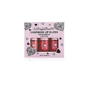 Lip Glaze Mirror Water Glossy Lip Glaze Lip Gloss Lip Oil Moisturizing Cute  Projectile Lip Gloss Three-piece Set 4.5MLx3