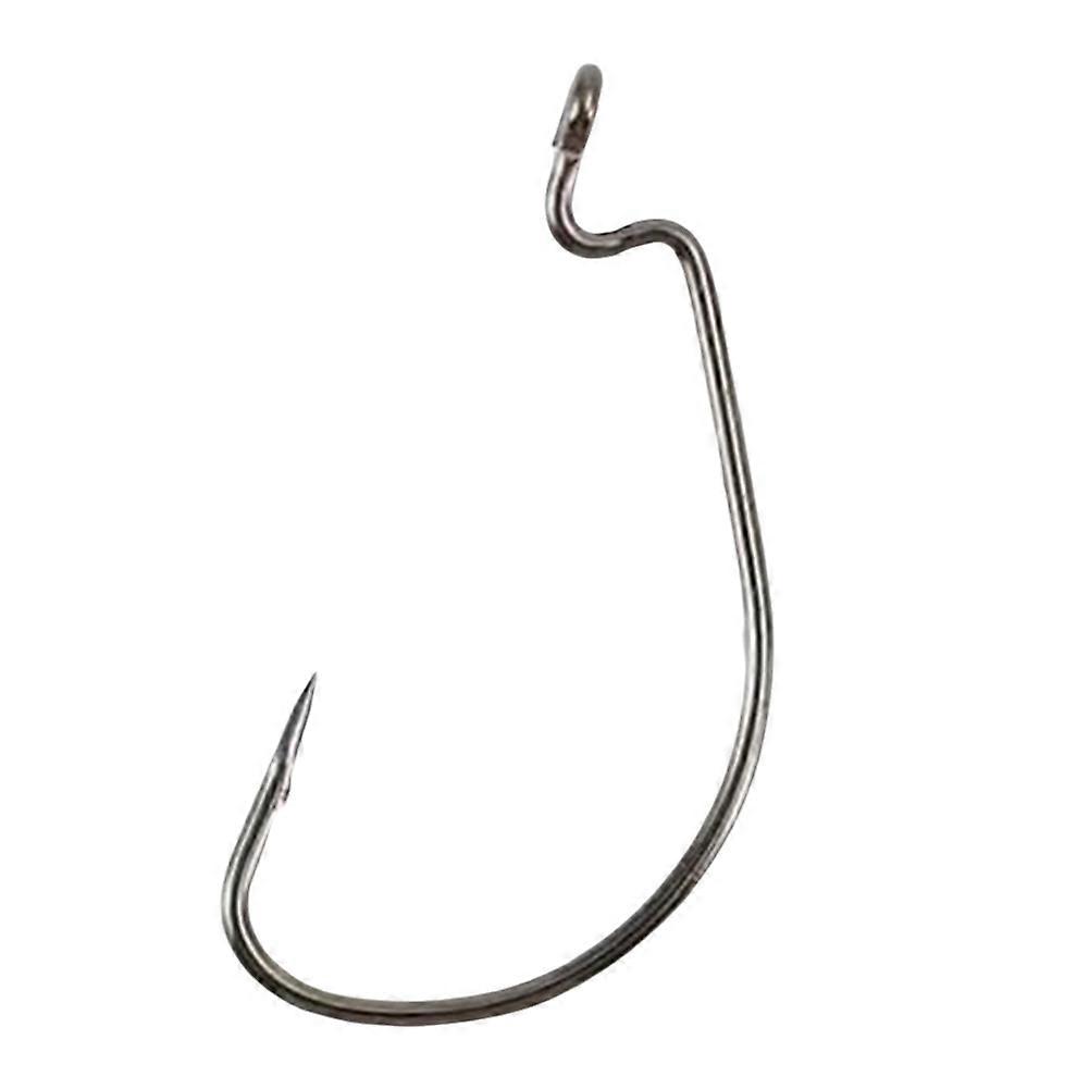 300pcs Per Set Offset Fishing Hooks, Type 8 High Carbon Steel Soft Worm Fish Hooks