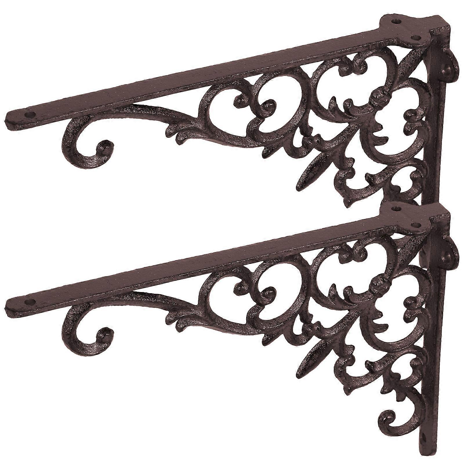 2pcs Wall Shelf Bracket Shelf Bracket Floating Shelf Bracket Iron Shelf Brackets Iron Mailbox Bracket