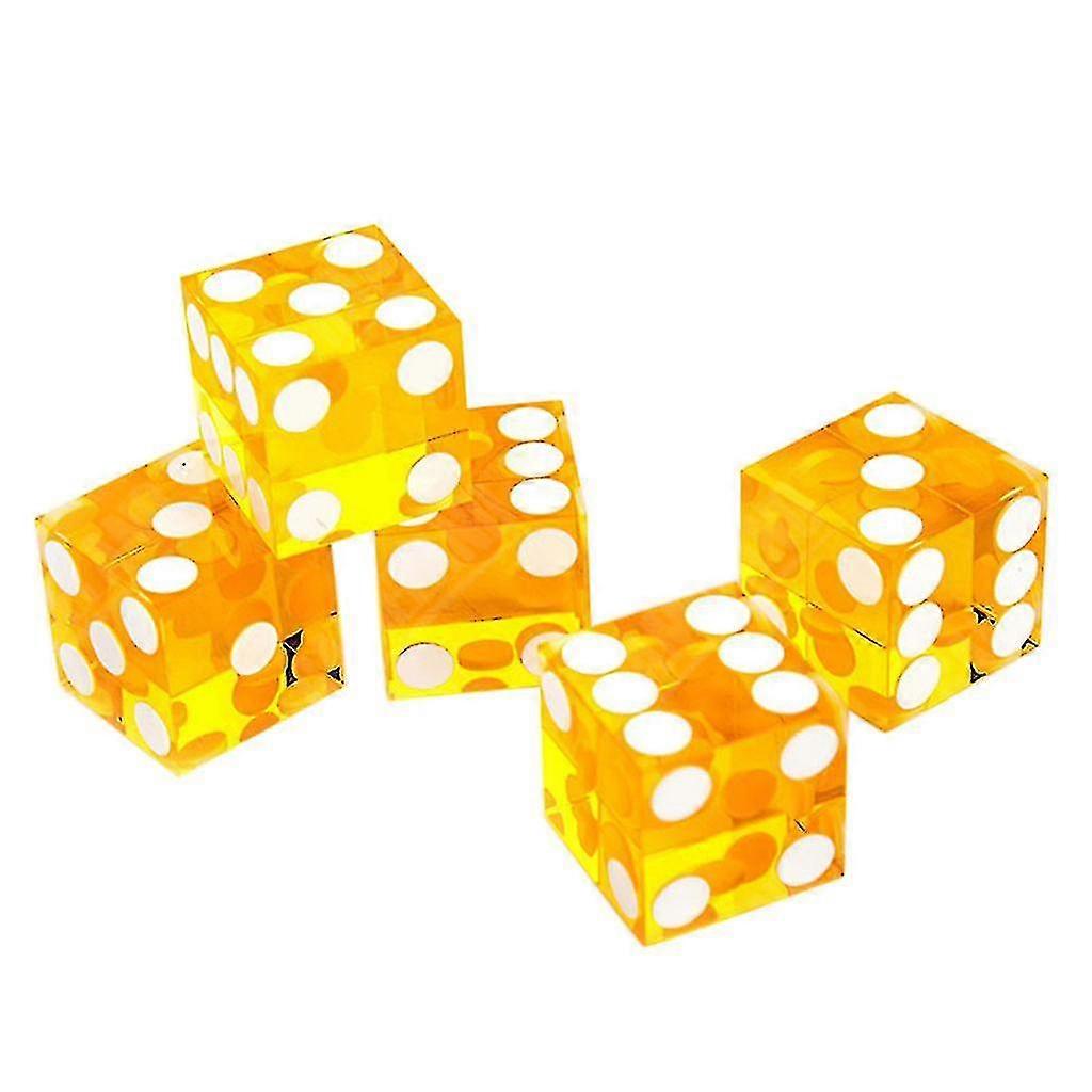 Dadi trasparenti in acrilico di alta qualità a sei facce D6 19 mm, set di 5 dadi da casinò