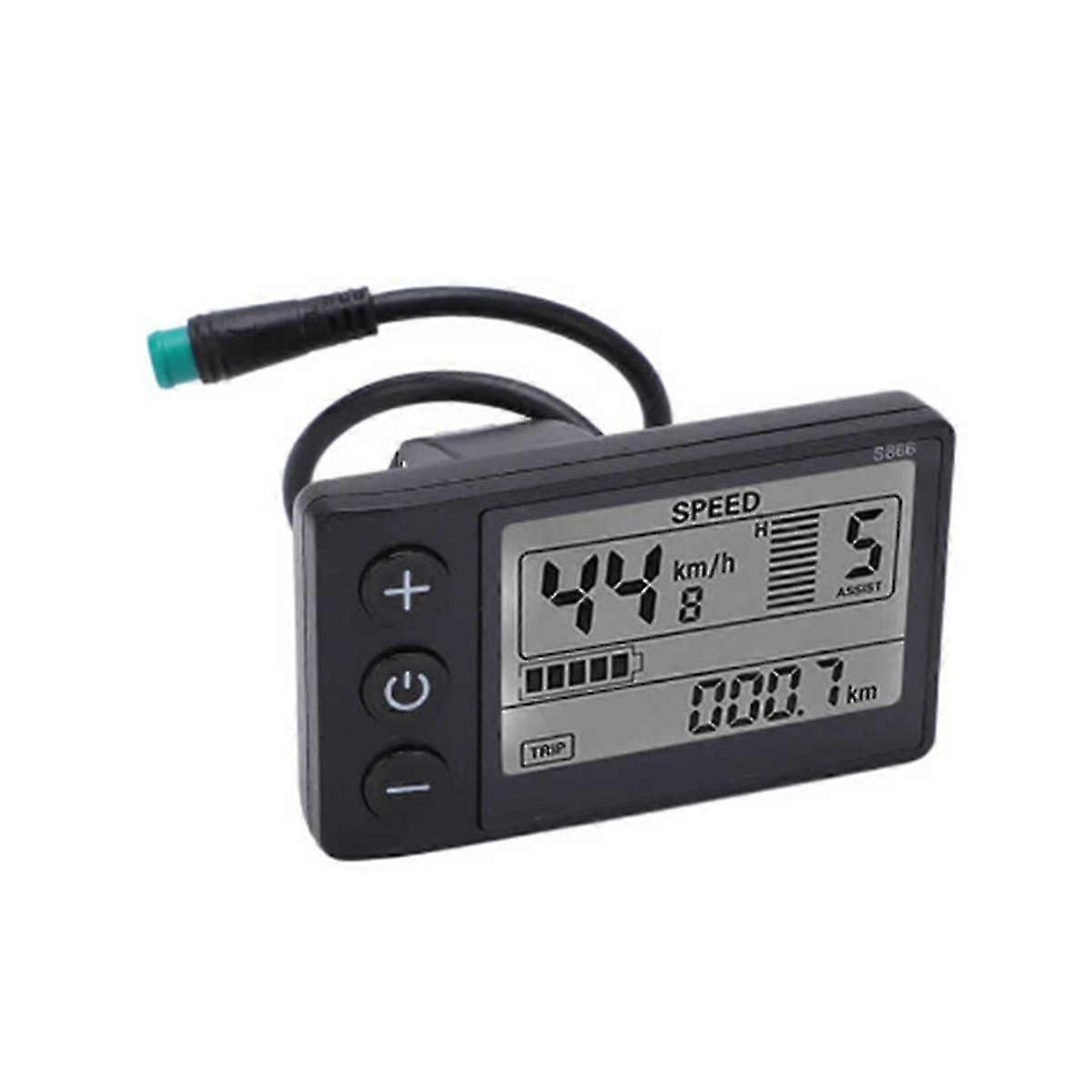 2024 24v 36v 48v 60v Waterproof Lcd Display S866 Controller Panel Dashboard Electric Bike Display For El