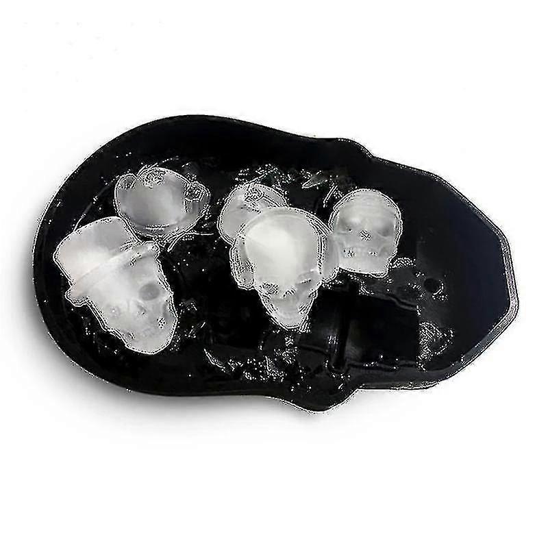 3d Silicone Ice Cube Mold, Skull Ice Cube Cake Candy Tools 6 Grid Kitchen Gadgets