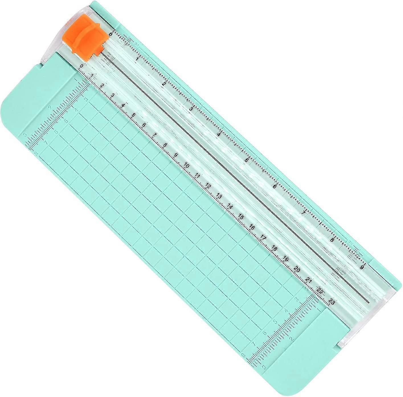 Paper Cutter A5, Craft Paper Trimmer With Automatic Security Safeguard And Side Ruler Green Photo Cutter Trimmer Guillotine Scrapbooking Tool For Labe