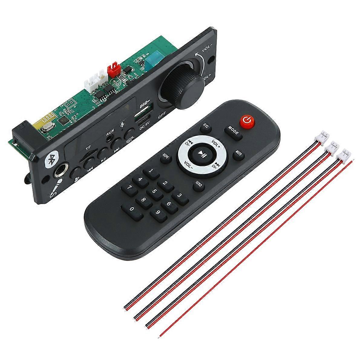 Bluetooth MP3 WAV Decoder Board Amplifier Handsfree Car Audio Microphone USB TF Radio Mp3 Player Sp