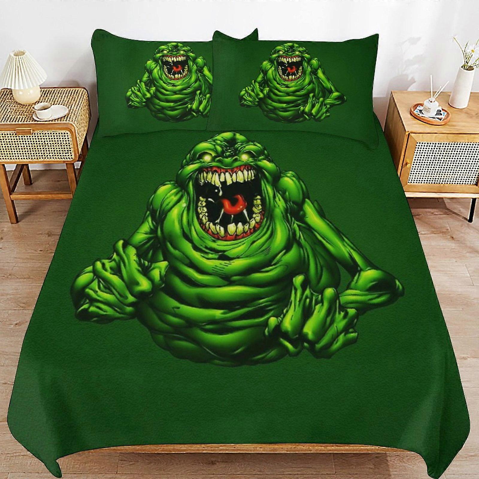 x319 Ghostbusters Povlečení na postel Povlečení z mikrovlákna 3D tištěné lehké 3dílné sady přikrývek, 1 povlak na přikrývku a 2 polštáře pro děti chlapce