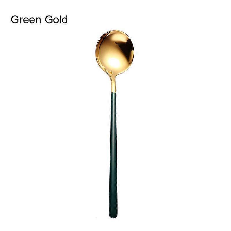 Stainless Steel Spoon Korean Style Spoon Household Exquisite Long Handle Spoon Soup Bibimbap Spoon