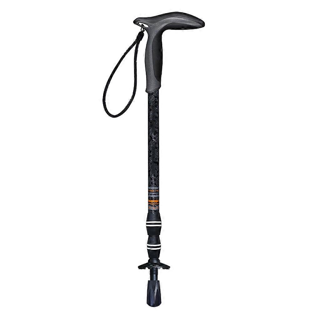 Carbon Fiber Internal Lock T Curved Handle Trekking Pole Walking Outdoor Walking Stick New
