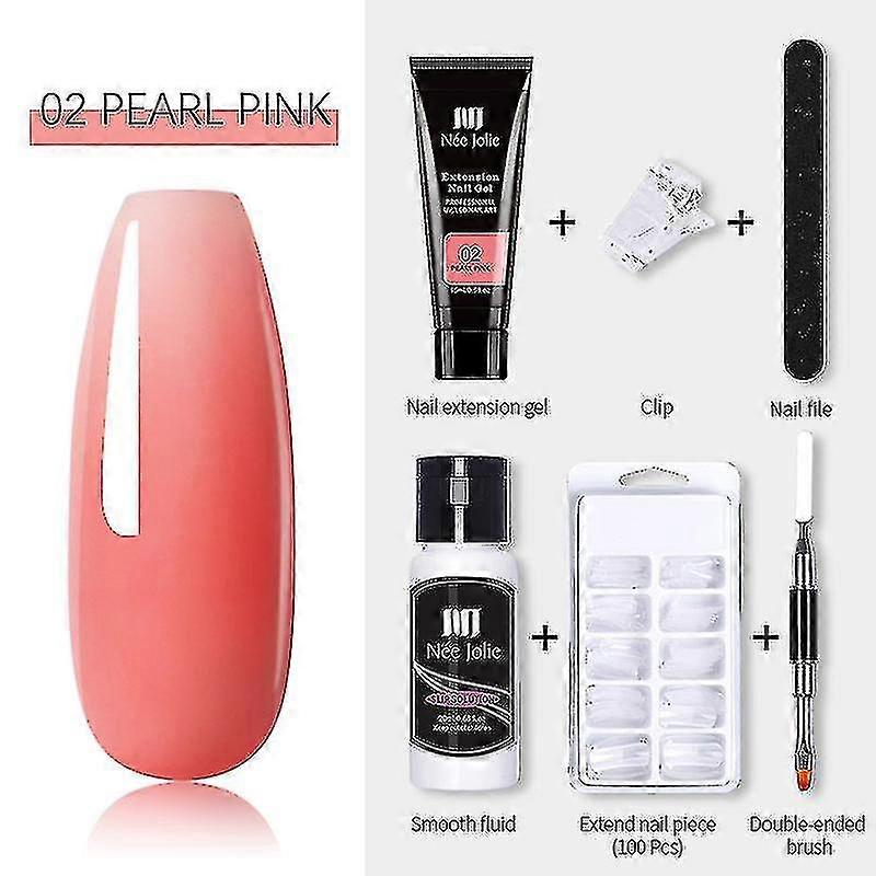 Redkid Kit de gel UV Poly pour manucure kit dextension dongles solution de glissement vernis acryliq
