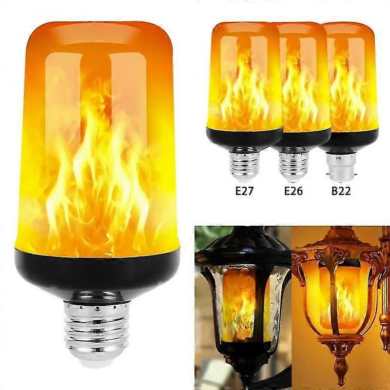 B22 E27 Led Flame Light Bulbs 4 Modes Party Led Flame Effect Light Simulation Fire Lights