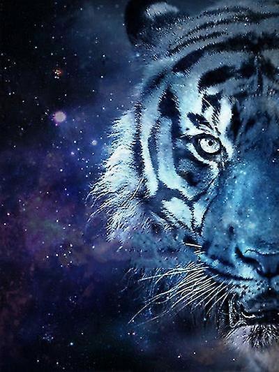 5d Diy Diamond Painting Tiger Home Decoration Full Round Drill Embroidery Beaded Rhinestone Picture Crystal Mosaic