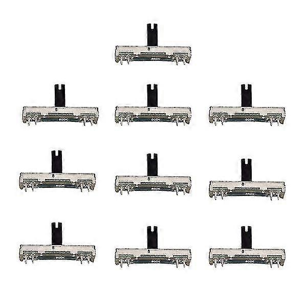 10 Pcs B50k 45mm Sliding Potentiometer Board Module Adjustable Slide Dimmer Lights Mixer Fader 50k Ohm Mono Potentiometer