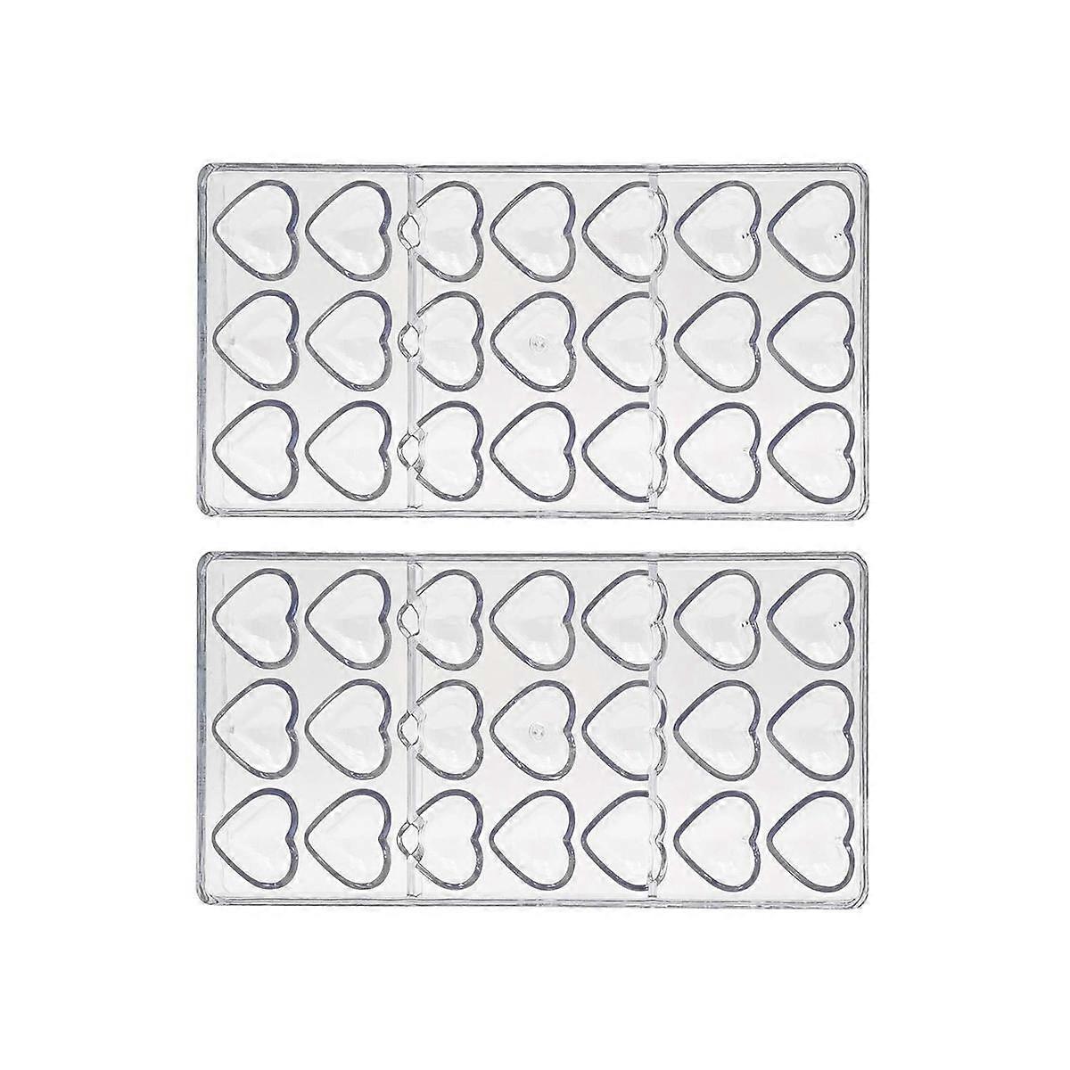 2PCS Polycarbonate Chocolates Mould Professional Molds for Candy Bar Mold Confectionery Easter Baki